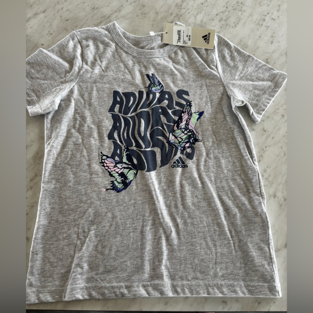 3 for $20! Adidas Kids Gray Graphic T-Shirt